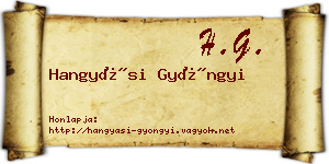 Hangyási Gyöngyi névjegykártya